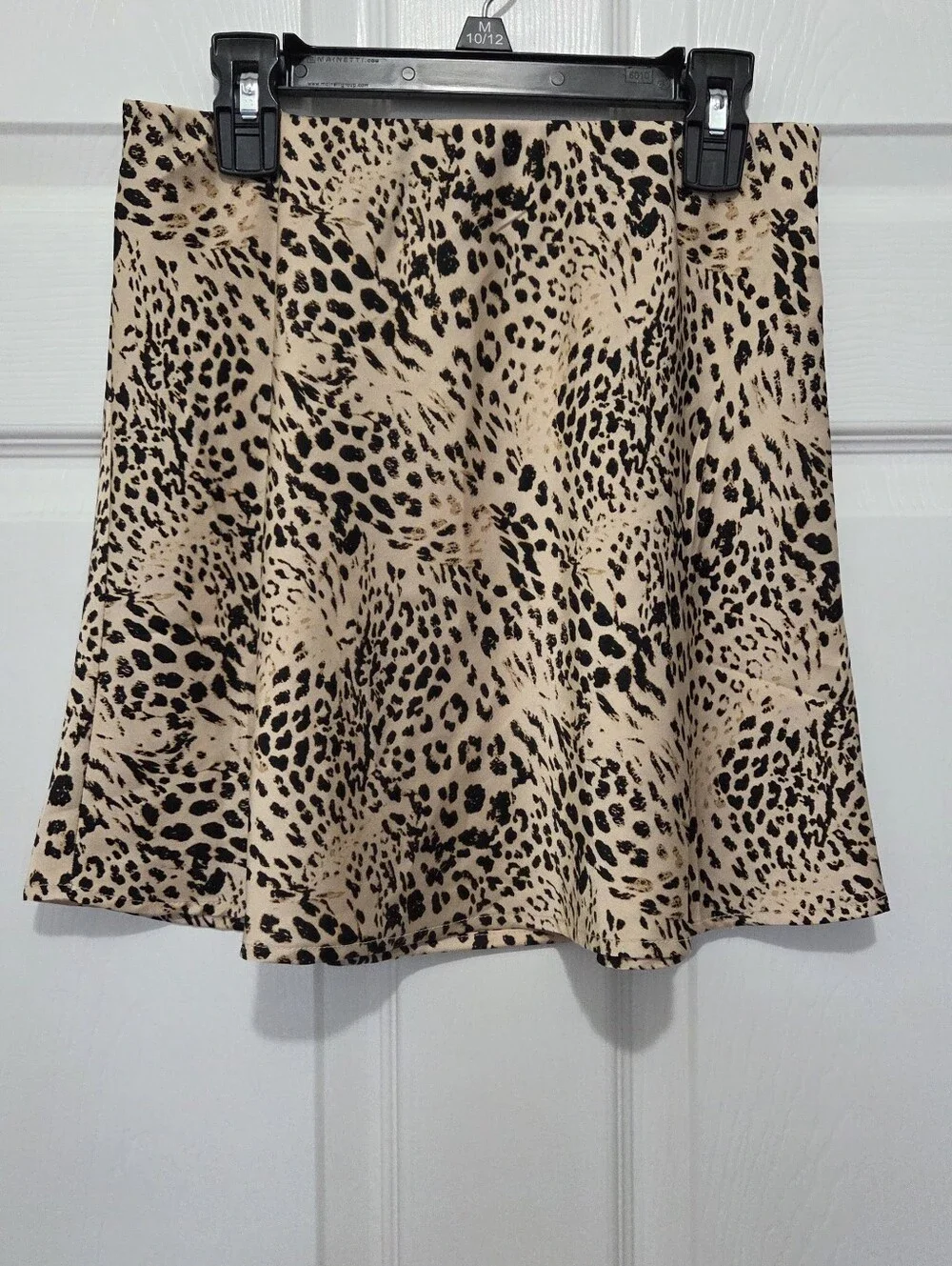Forever 21 High Waisted Satin Leopard Print Mini Skirt Size Small Y2k Indie